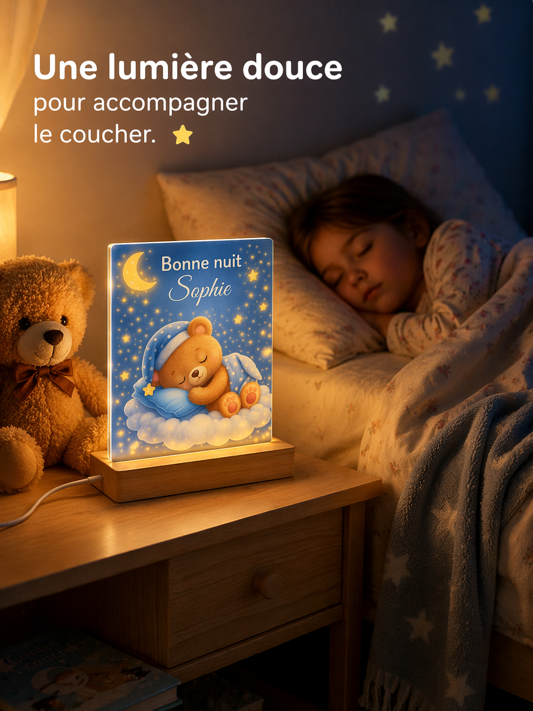 Veilleuse bébé personnalisée avec prénom