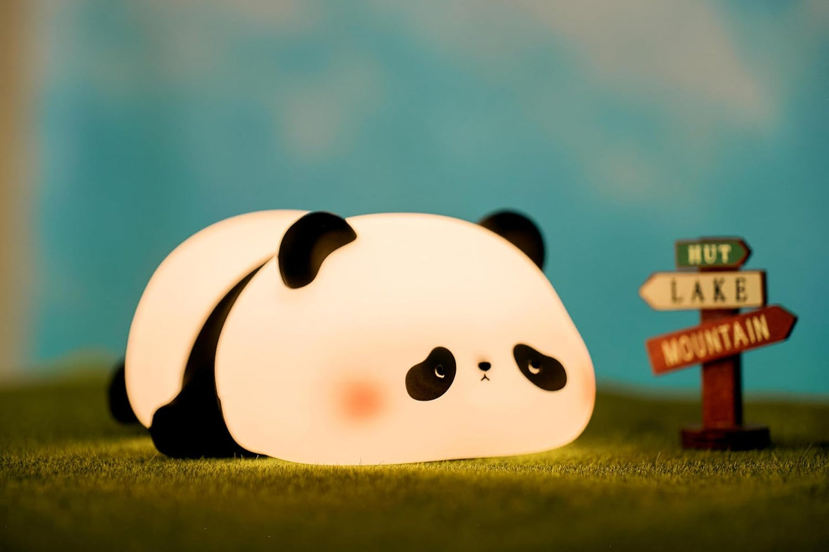 Veilleuse silicone souple Panda – lumière douce tactile