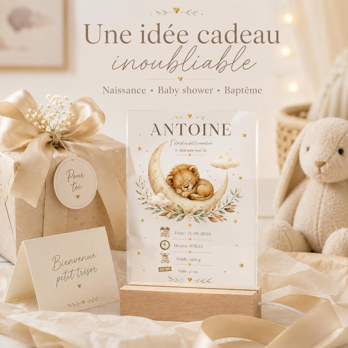 Veilleuse Lion – idée cadeau de naissance