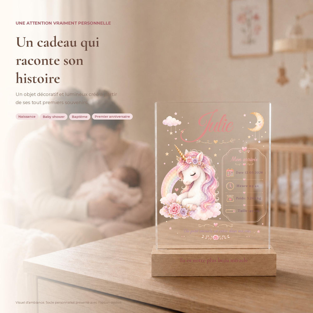 Veilleuse Licorne – comment personnaliser