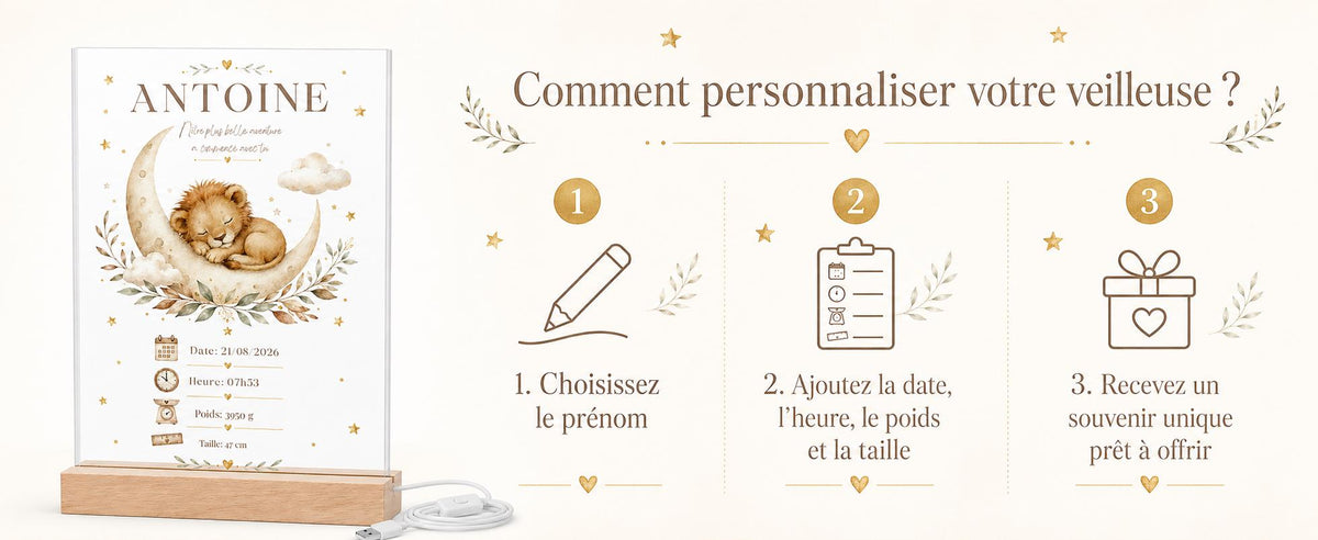 Veilleuse Lion – comment personnaliser
