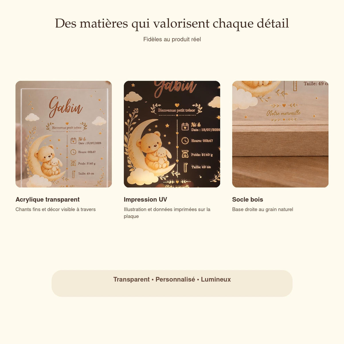 Veilleuse Ourson dans une chambre de bébé – lumière douce
